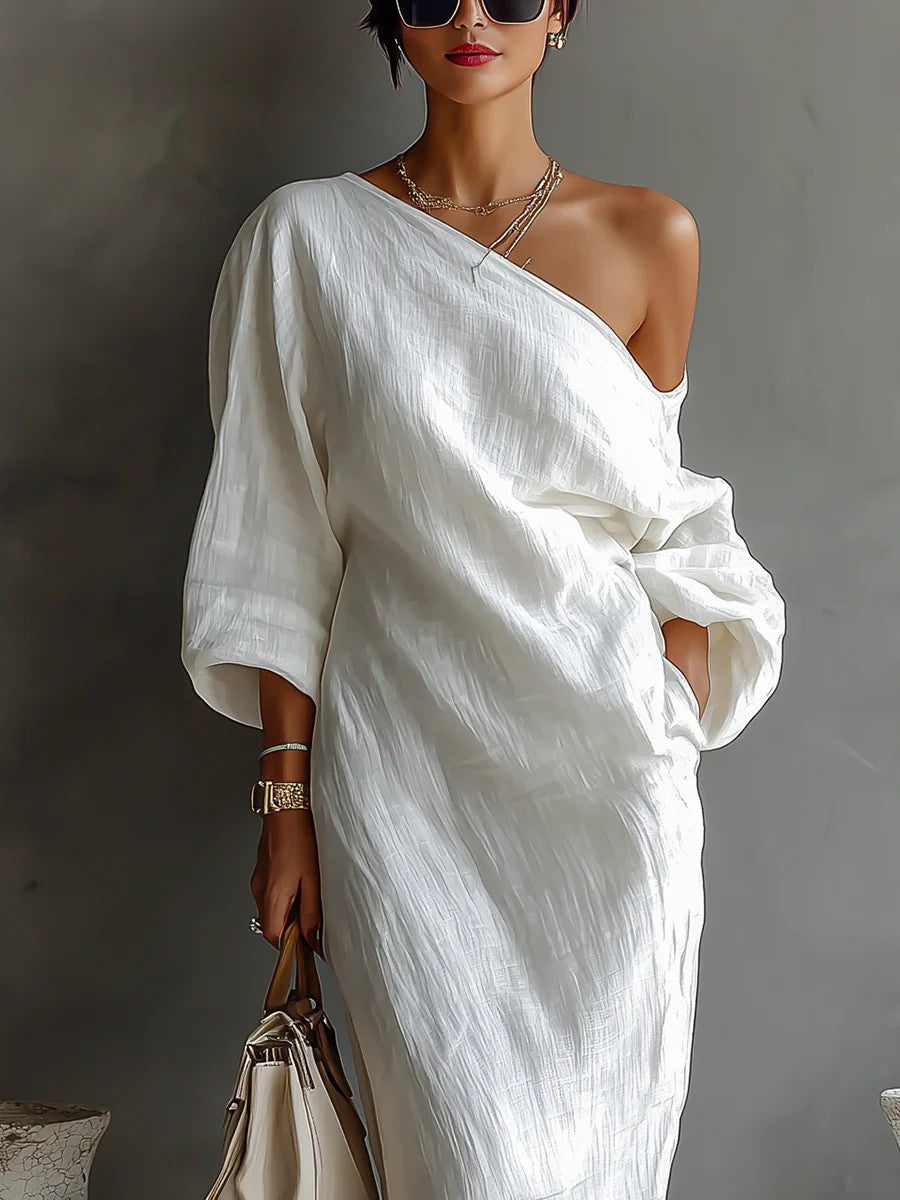 Aislinn | Asymmetrical Hollow Maxi Dress