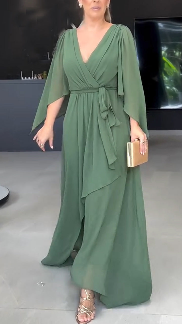 Malou | V-Neck Hollow Out Midi Dress