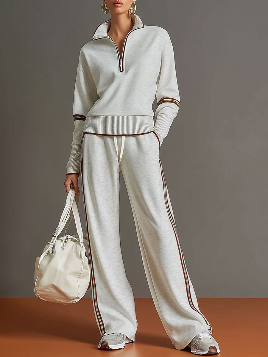 Cressida | Half-Zip Wide-Leg Comfort Set
