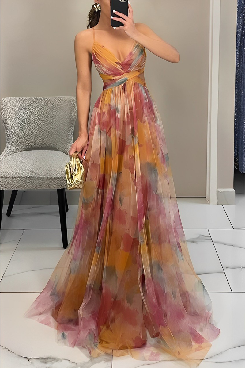 Malou | Gradient V-Neck Maxi Dress