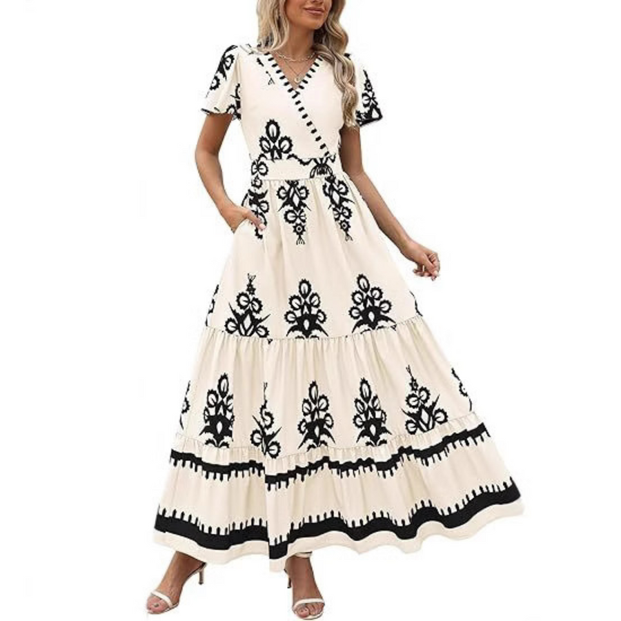 Hellenore™| Women Casual Chic Floral Maxi Dress