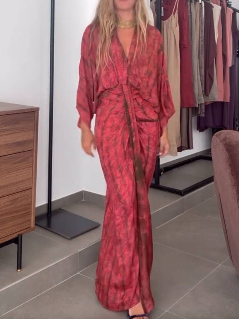 Arielle | Flowing Printed Kimono Dress