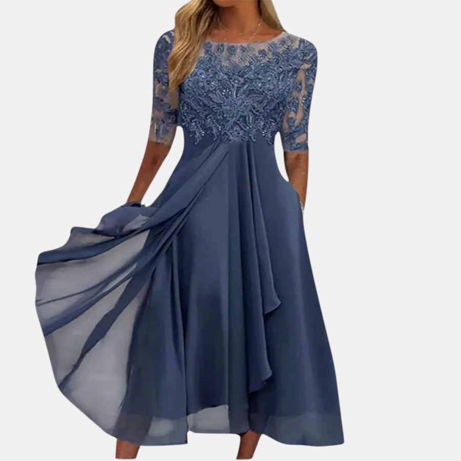 Alina | Elegante Flutter Sleeve Lace Dress