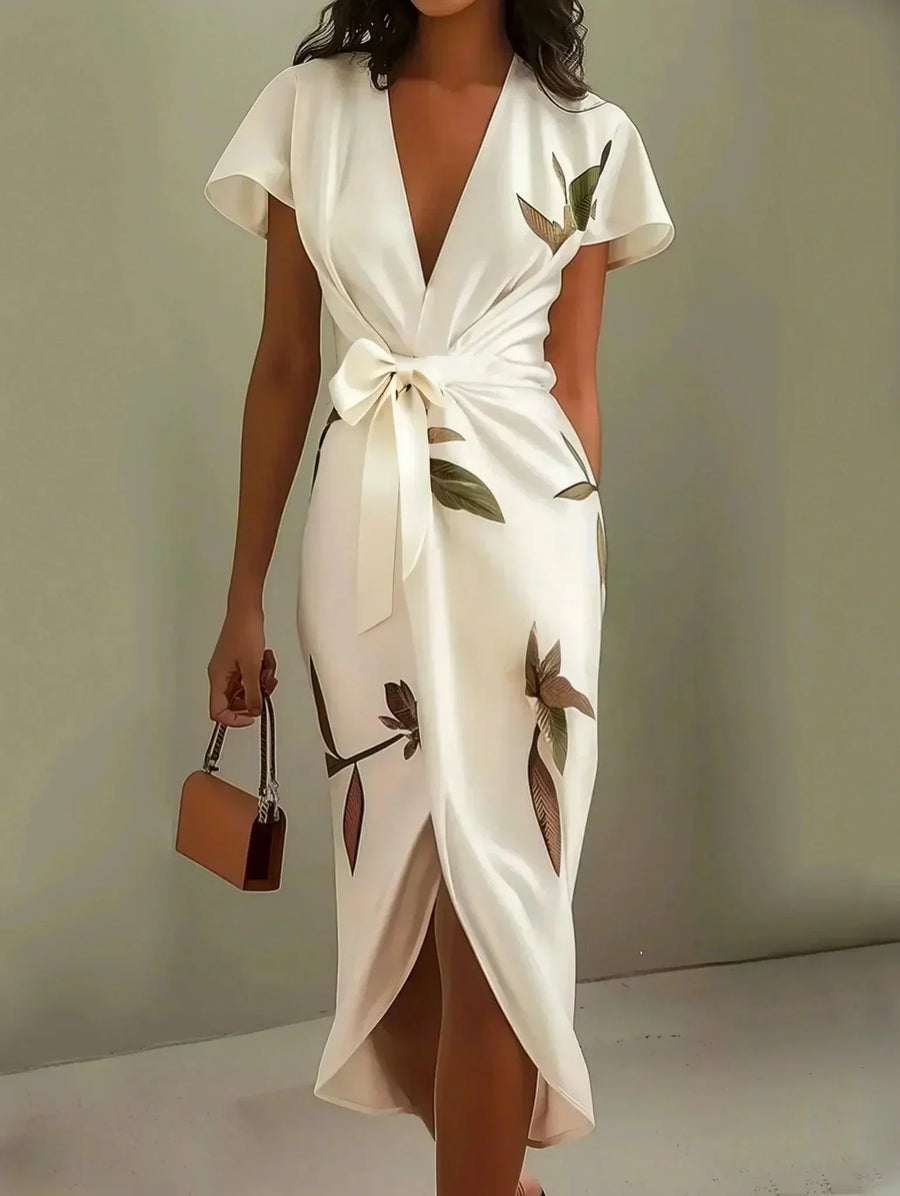 Aislinn | Floral Wrap Midi Dress