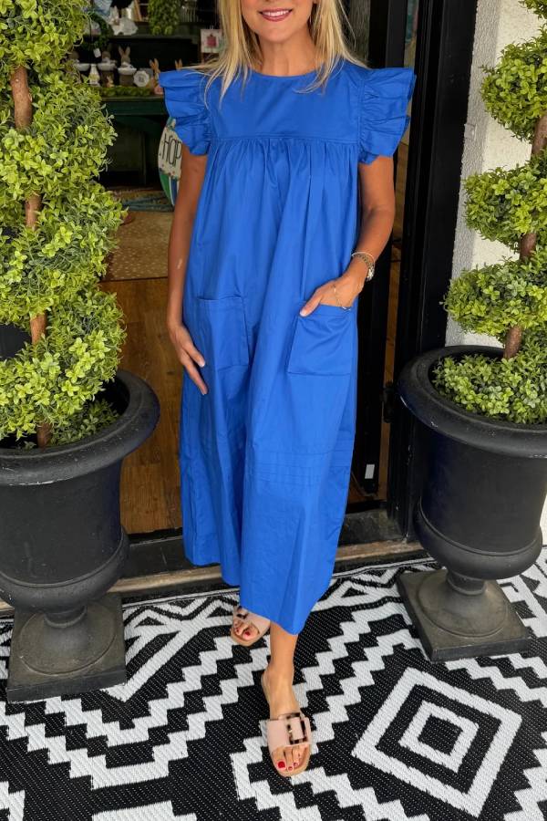 Adelphia | Flowing Royal Maxi Dress