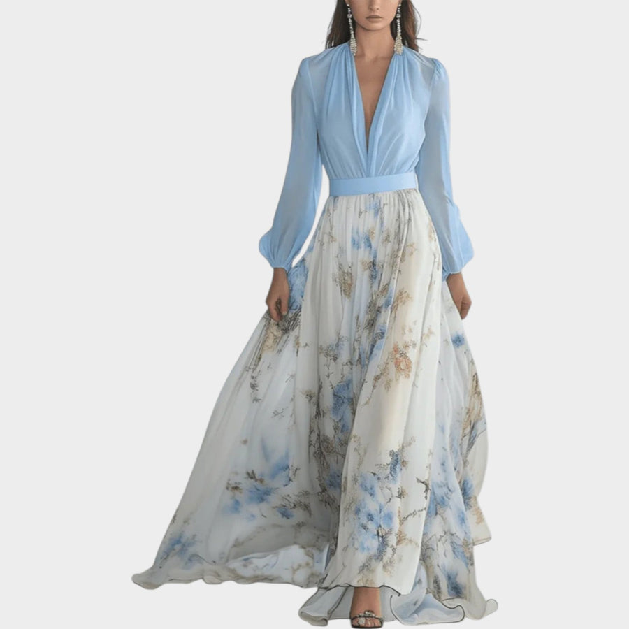 Aisling | Flowing Floral Chiffon Maxi Dress