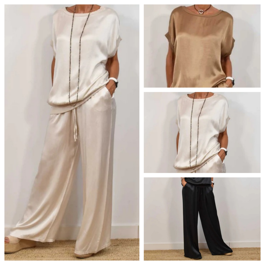 Aisling | Silky Satin Two-Piece Set