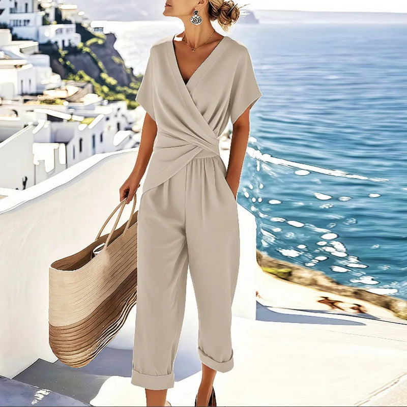 Adeliza | Elegant Wrap Two-Piece Set