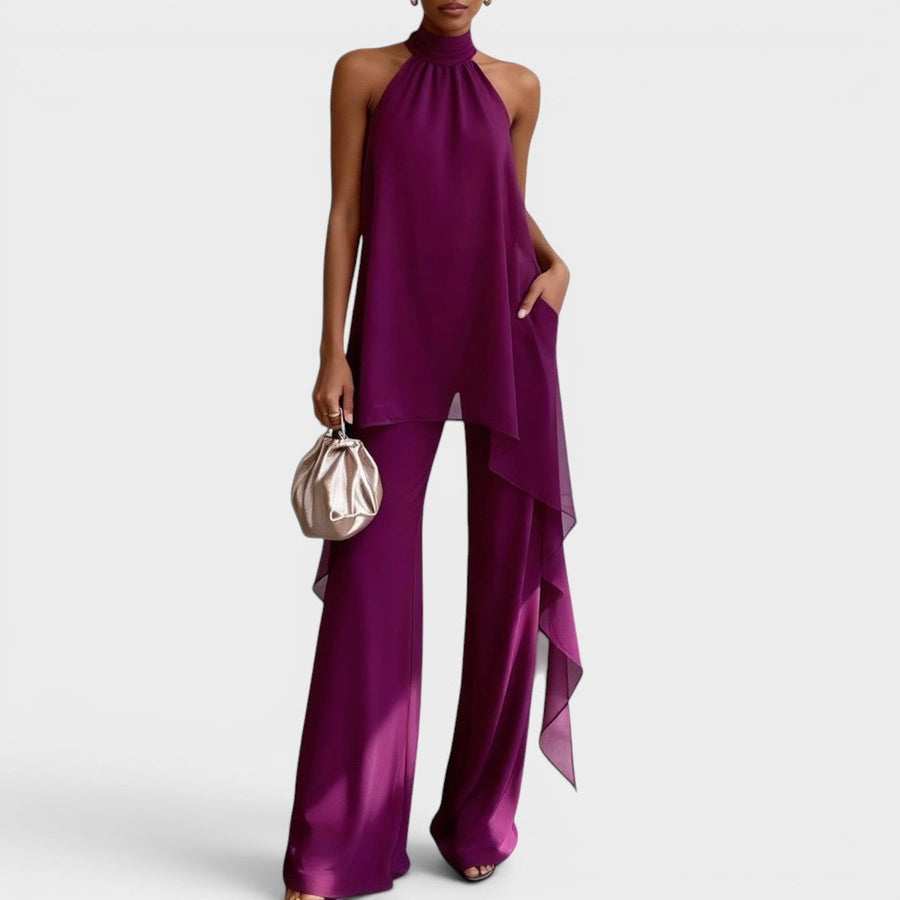 Aisling | Elegant Halter Neck Two-Piece Set