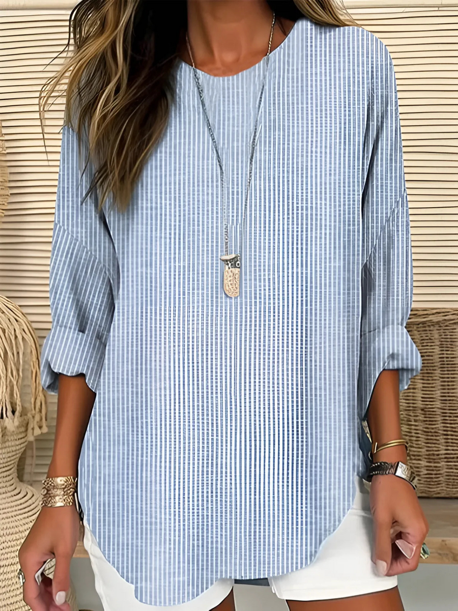 Mia | Classic Striped Everyday Comfort Blouse