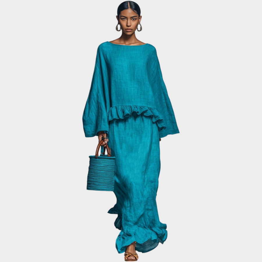 Aisling | Ruffled Maxi Skirt Set