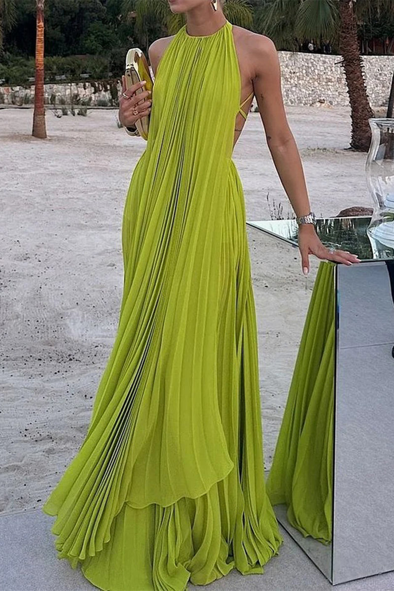 Akina | Pleated Halter Two-Piece Set
