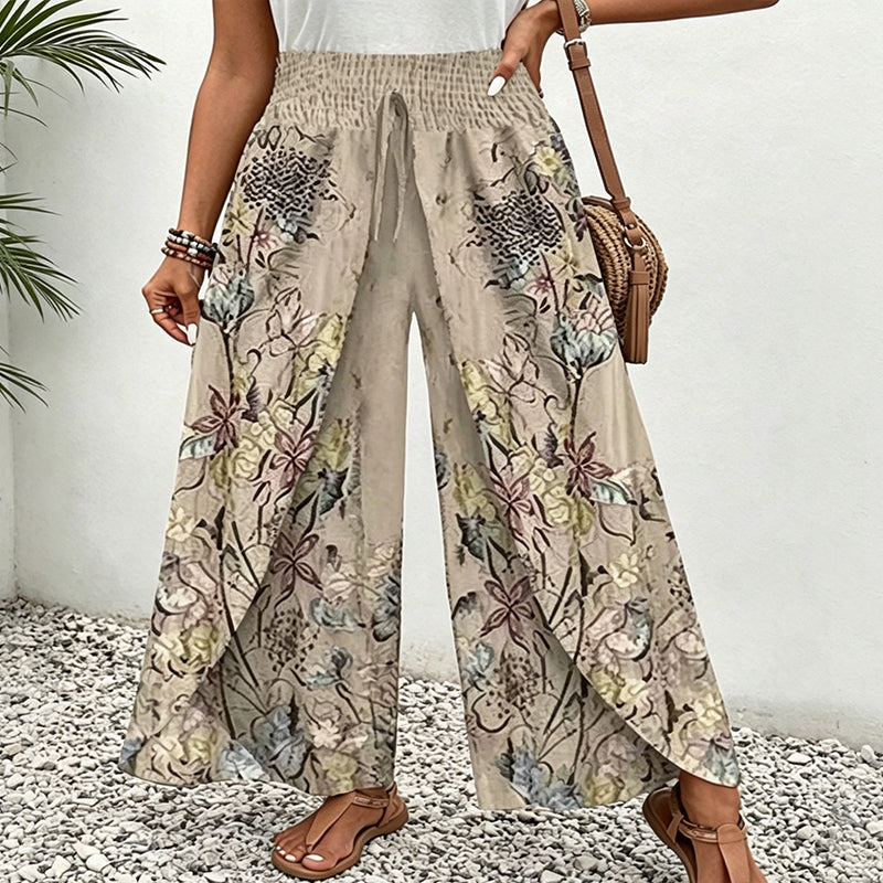 Aisling | Flowing Printed Wide-Leg Trousers