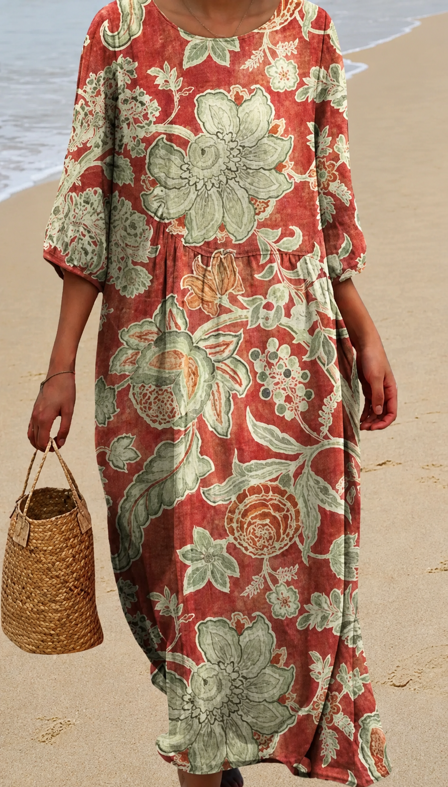 Clara | Dress With Vintage Floral Art Print