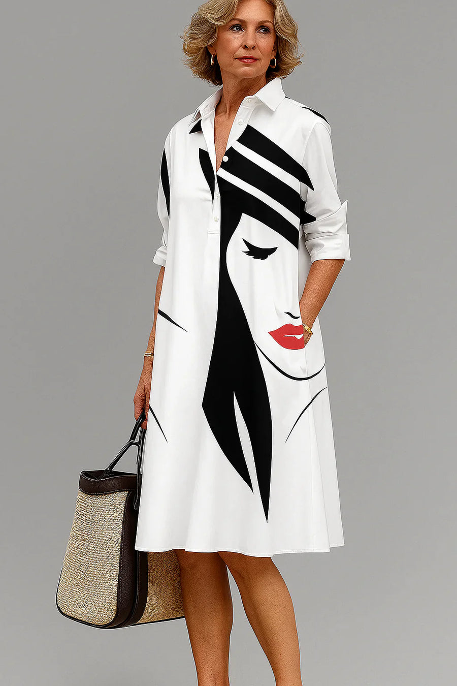 Velmira | Breathable Casual Long Sleeve Button Maxi Dress