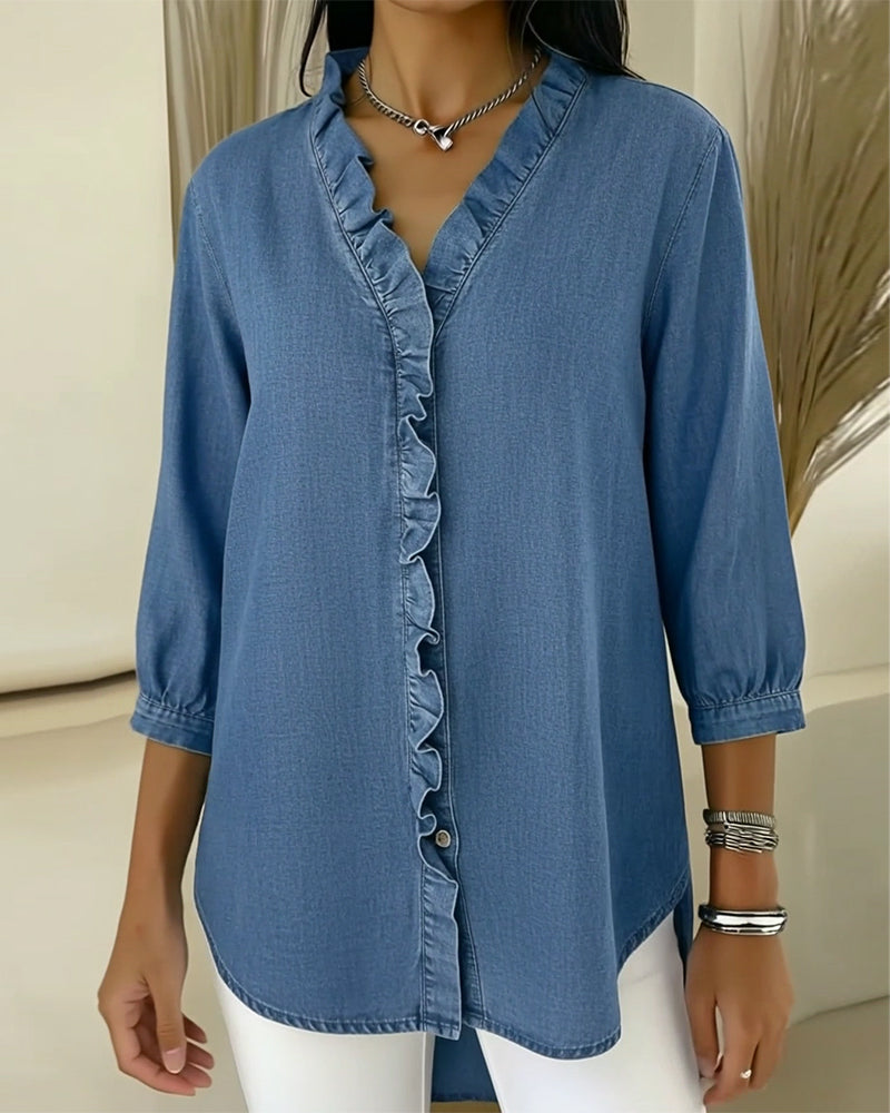 Zarina | Ruffled Elegance Blouse
