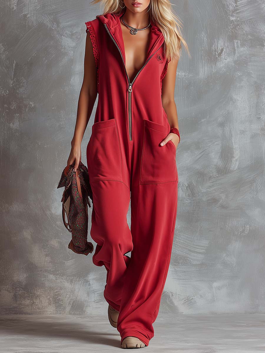 Althea | Hooded Zip Comfort Jumpsuit