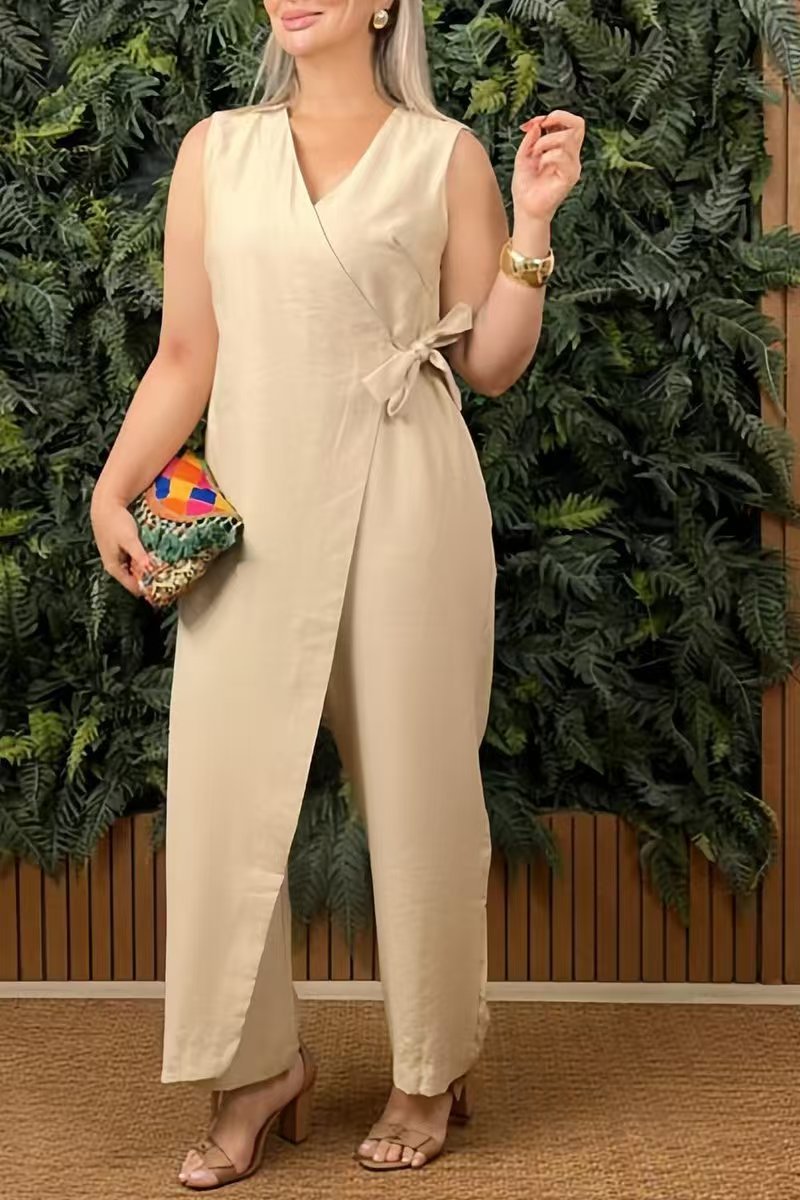 Niamh | V-Neck Cross-Back Jumpsuit
