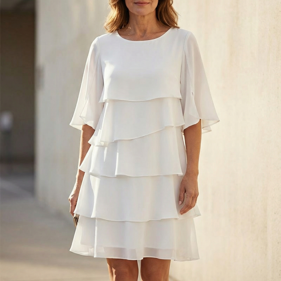Adeliza | Elegant Layered Ruffle Dress