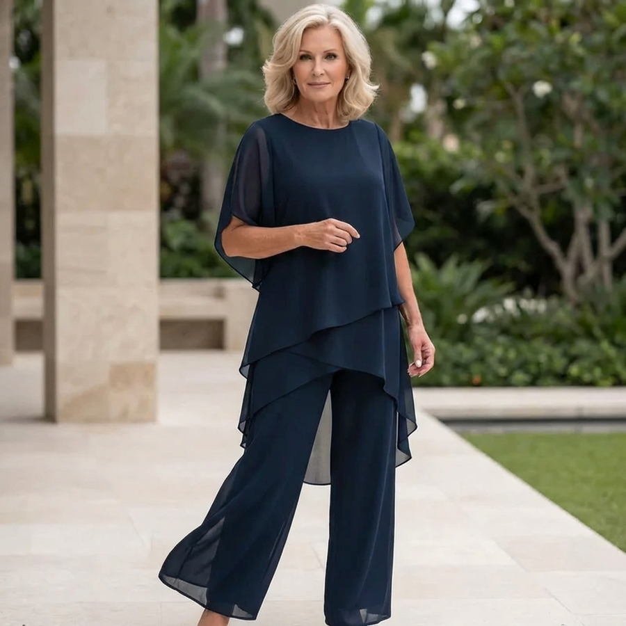 Aisling | Draped Palazzo Pant Set