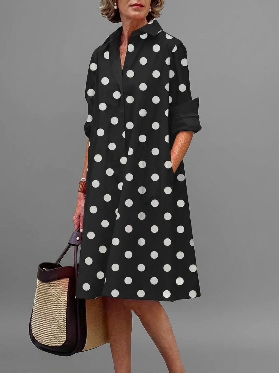 Seraphina | Breathable Casual Long Sleeve Button Maxi Dress