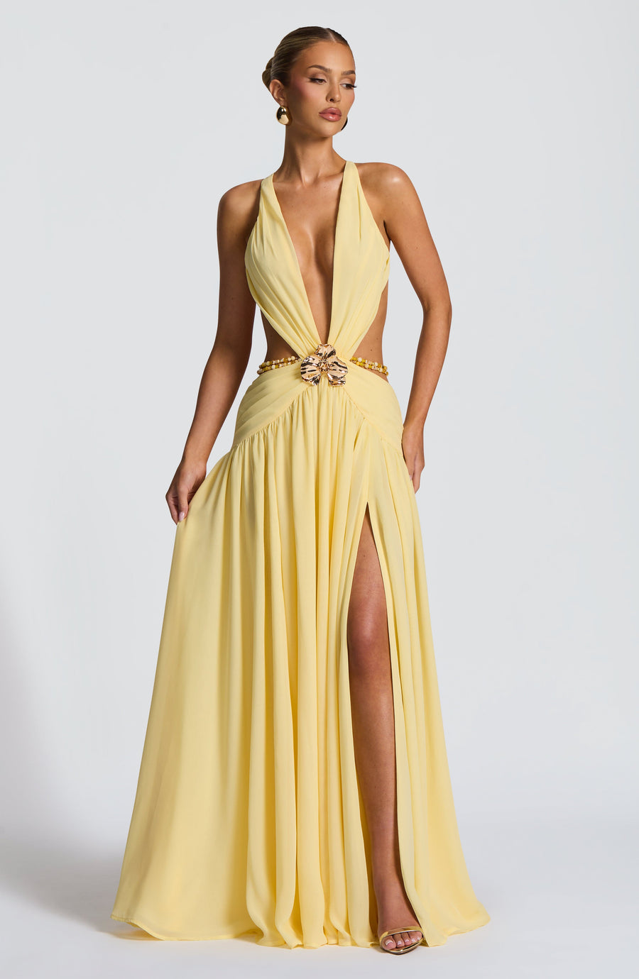 Adelphia | Lemon Chiffon Maxi Dress
