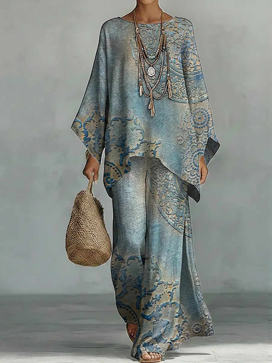 Anya | Vintage Floral Cotton Linen Set