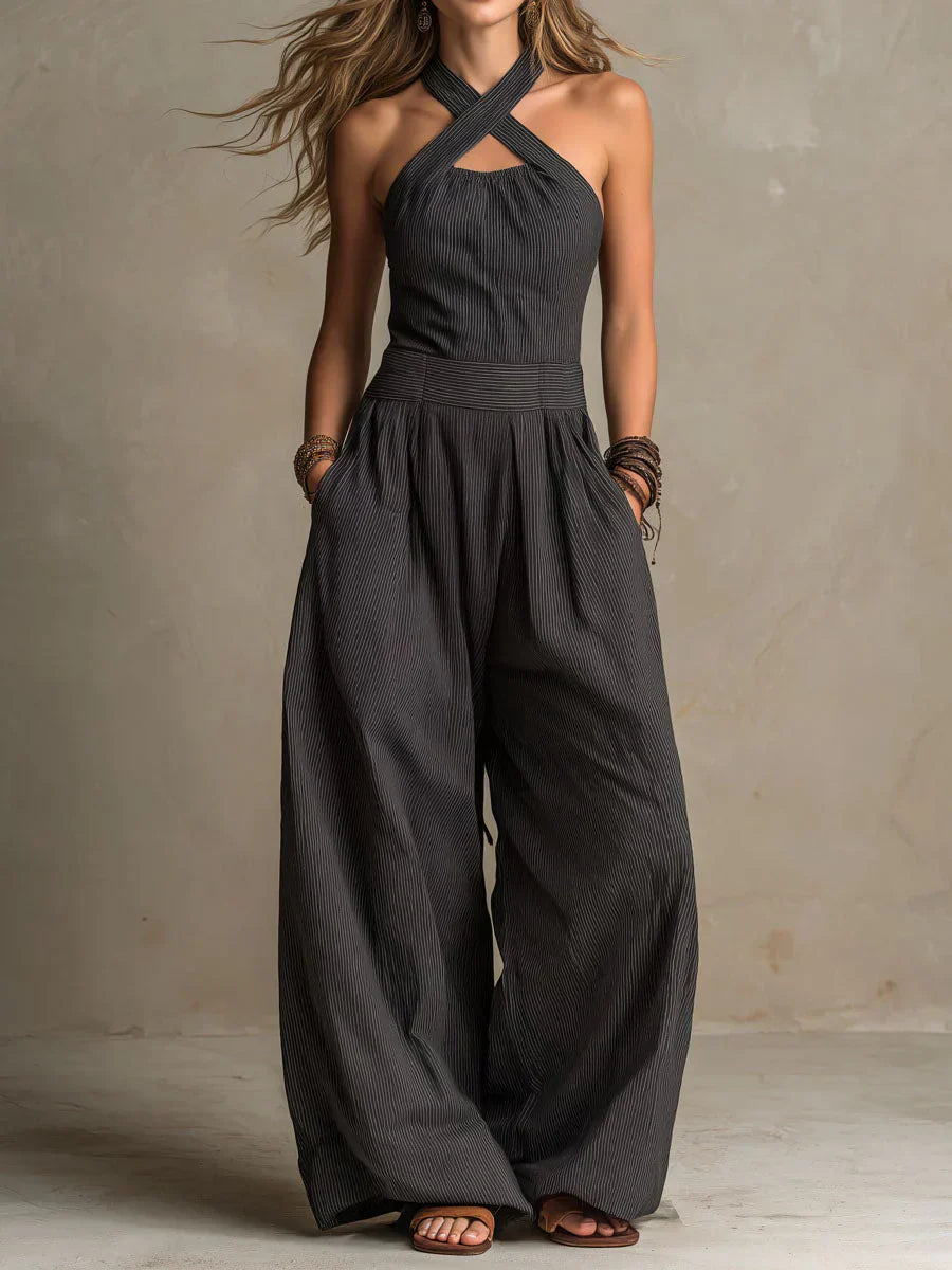 Adelphia | Halter Wide-Leg Jumpsuit