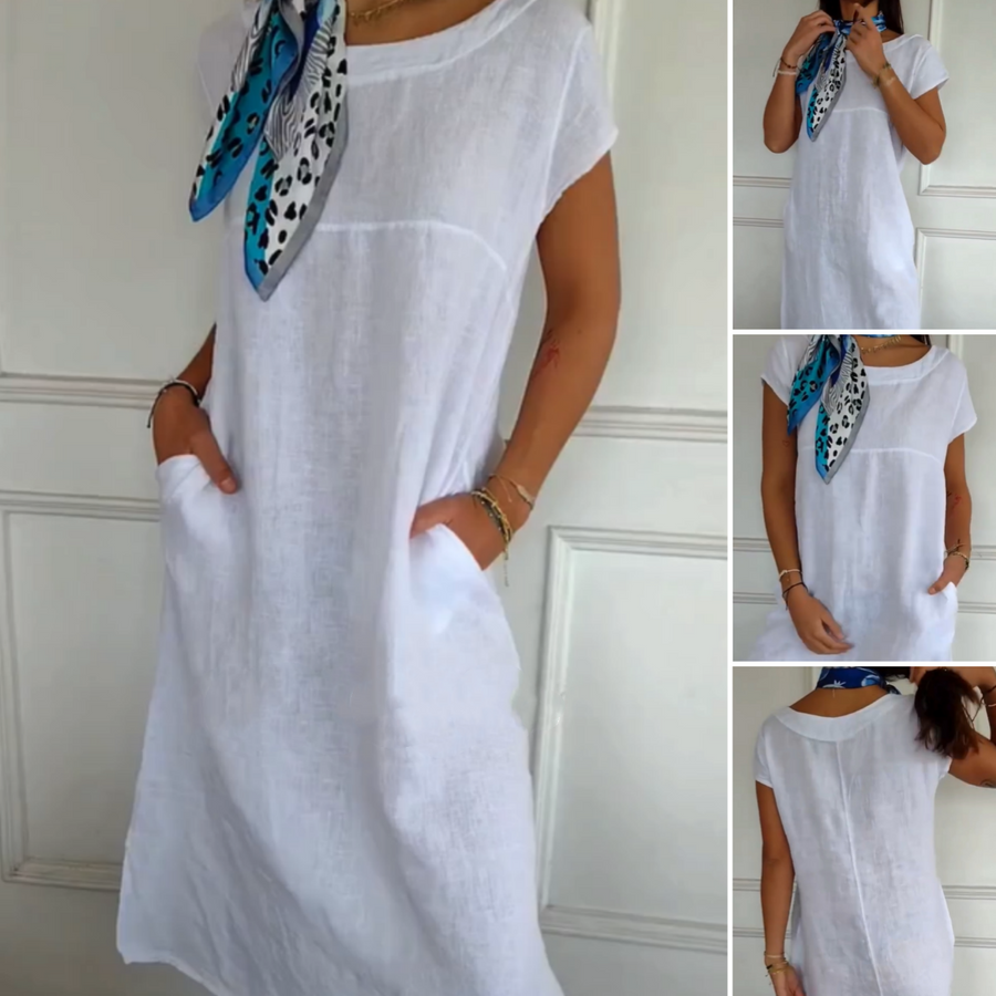 Renata | Everyday Comfort Cotton Linen Dress