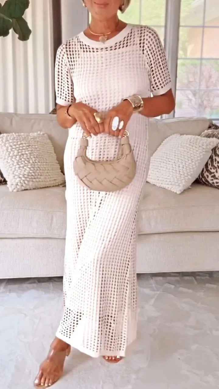 Serelune | Airy Knit Two-Piece Maxi Set