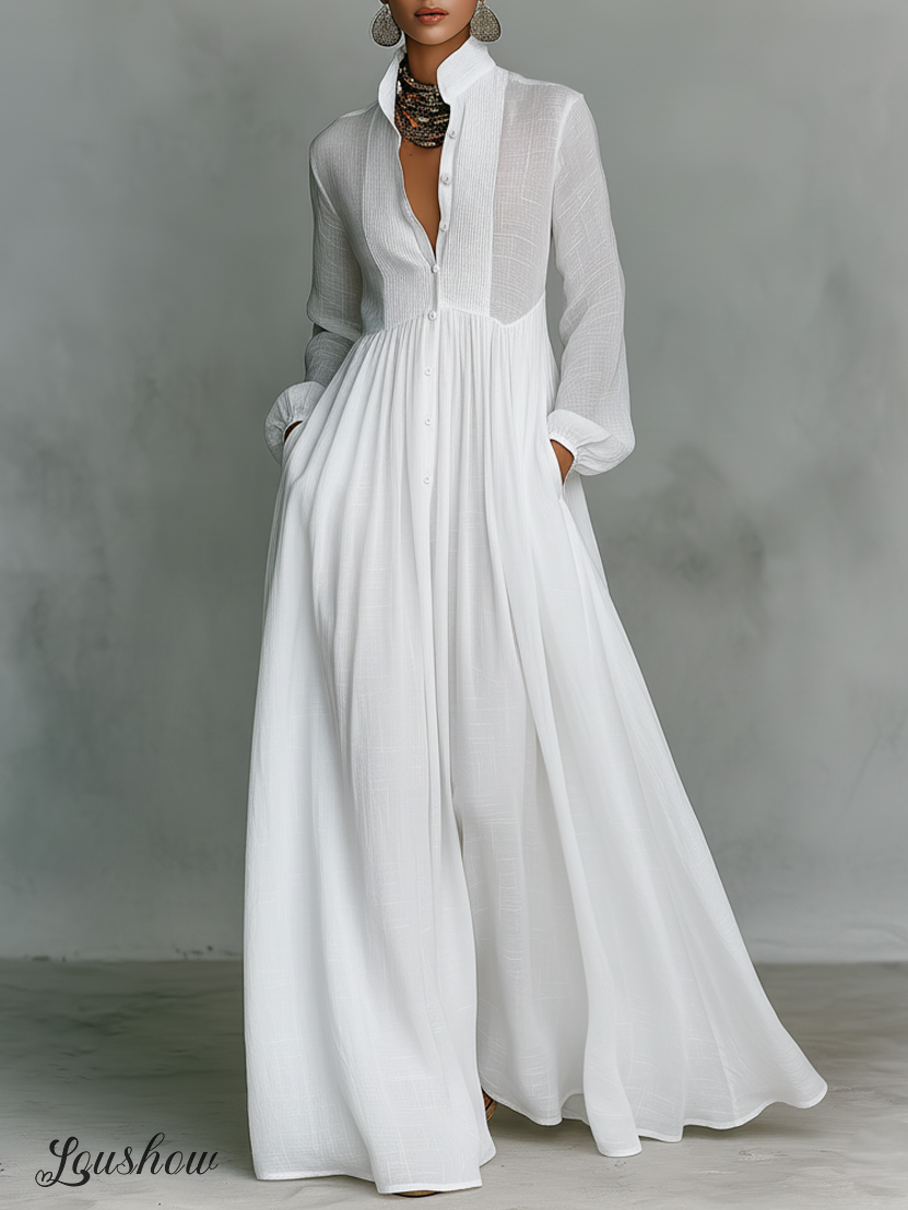 Cosmina | Effortless Linen Maxi Dress