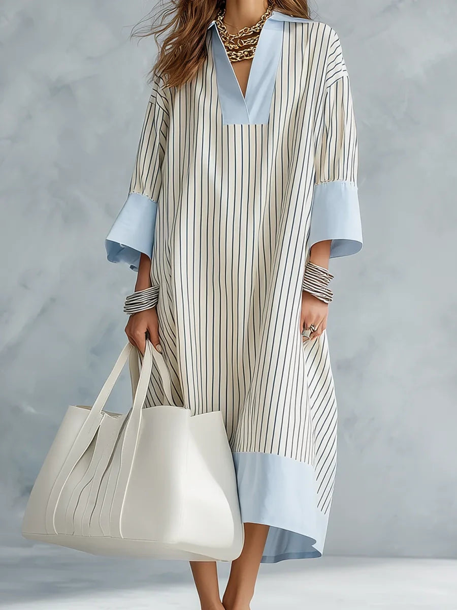 Elarae | Striped Midi Dress